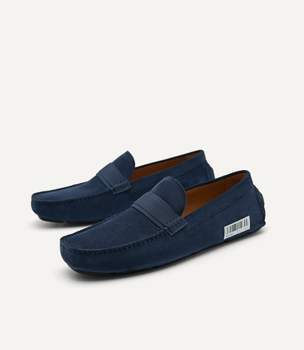 Suede "Barcode" Driving Moccassins