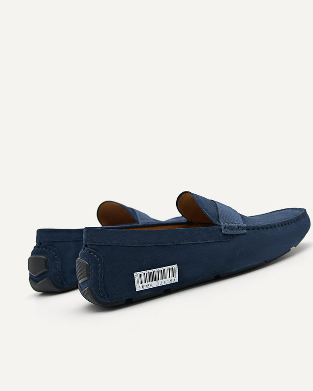Suede "Barcode" Driving Moccassins