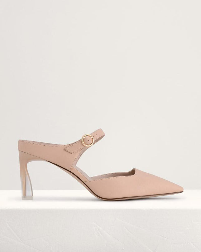 Leather Buckled Heels