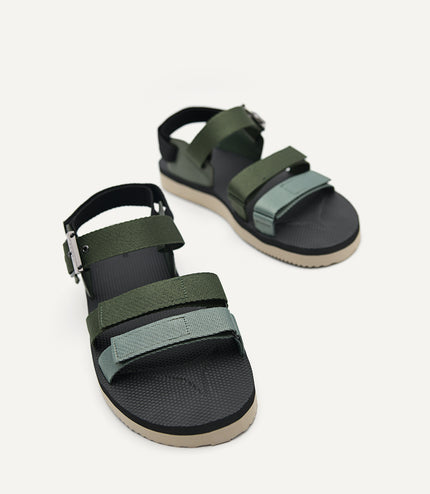 Nylon Strap "Barcode" Sports Sandals