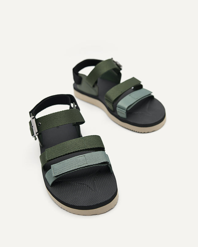 Nylon Strap "Barcode" Sports Sandals