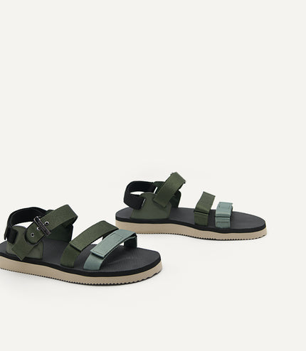 Nylon Strap "Barcode" Sports Sandals