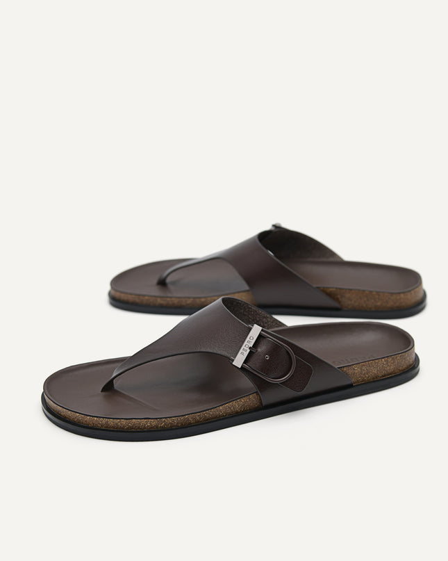 Synthetic Leather Thong Sandals