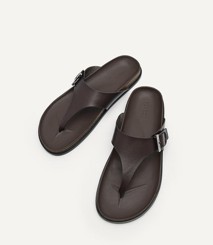 Synthetic Leather Thong Sandals