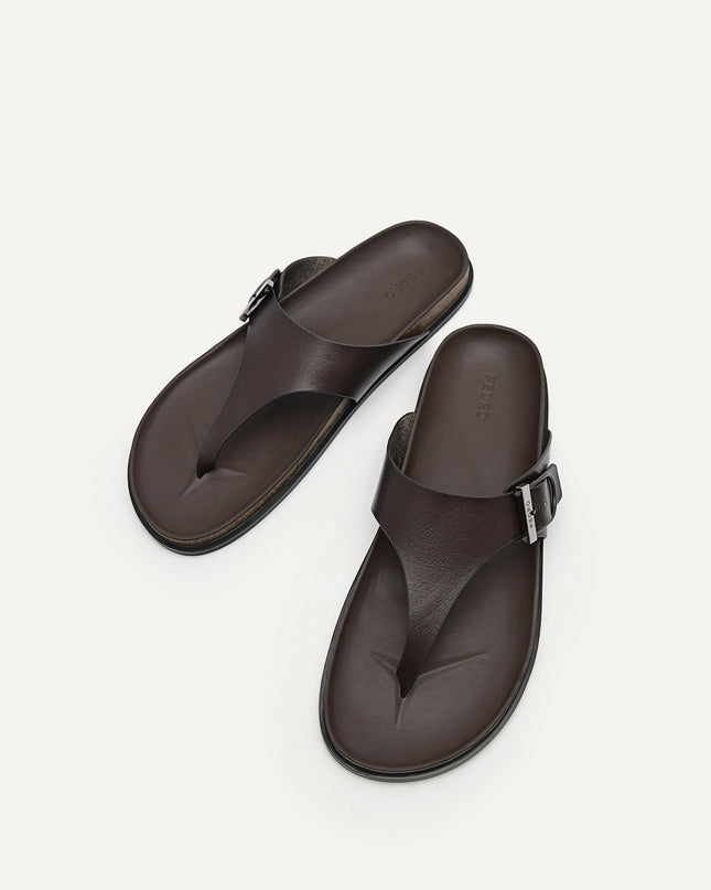 Synthetic Leather Thong Sandals