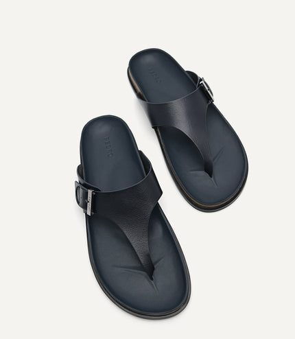 Synthetic Leather Thong Sandals
