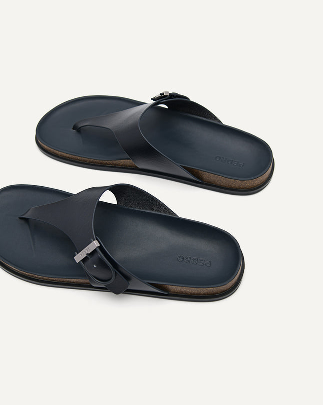 Synthetic Leather Thong Sandals