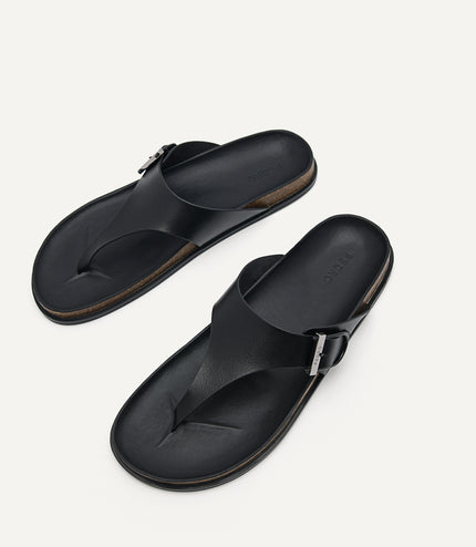 Synthetic Leather Thong Sandals