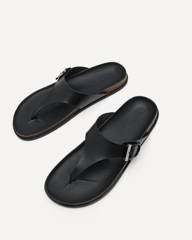 Synthetic Leather Thong Sandals
