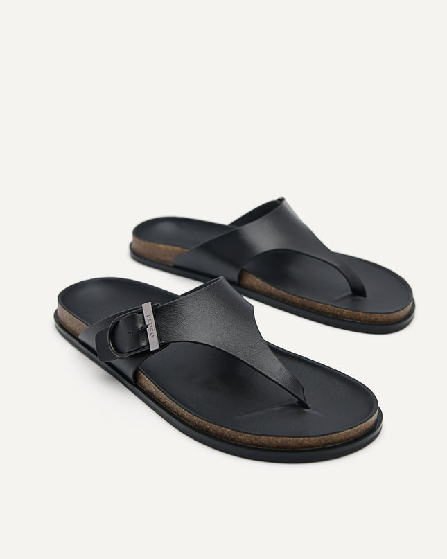 Synthetic Leather Thong Sandals