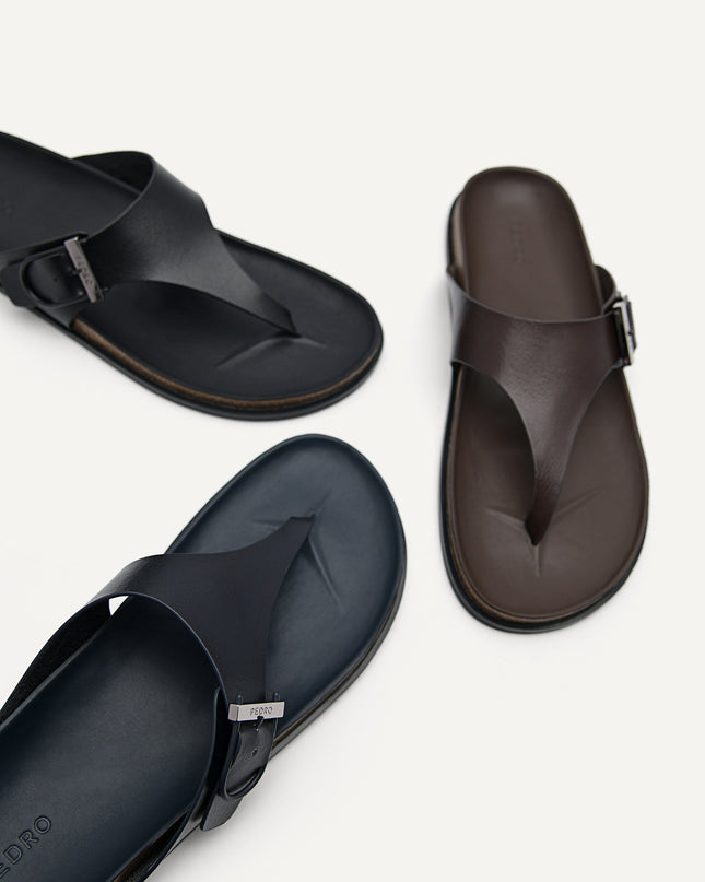 Synthetic Leather Thong Sandals