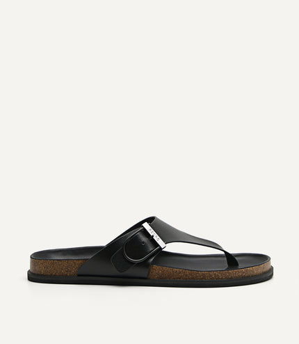 Synthetic Leather Thong Sandals