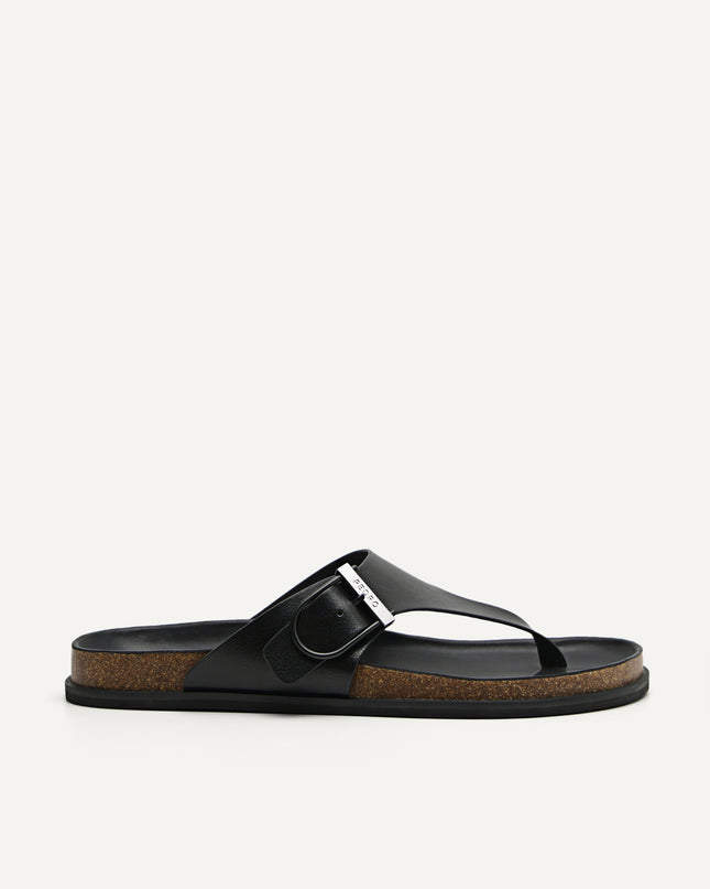 Synthetic Leather Thong Sandals