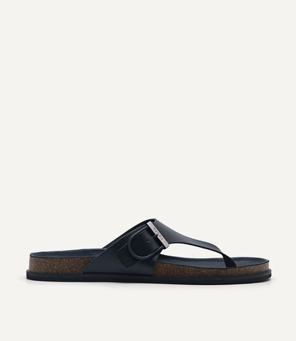 Synthetic Leather Thong Sandals