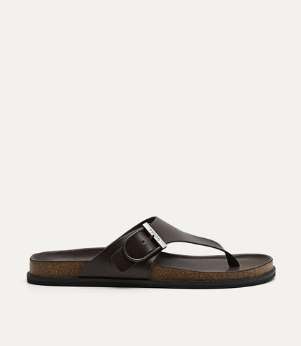 Synthetic Leather Thong Sandals