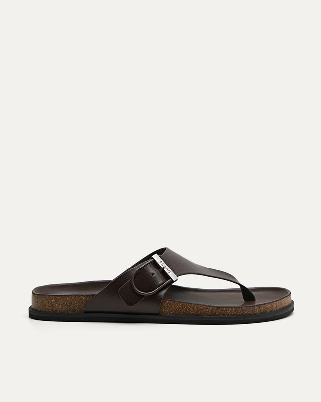 Synthetic Leather Thong Sandals