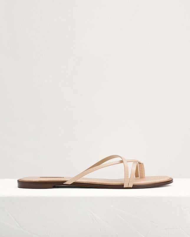 Lizard-Effect Sandals