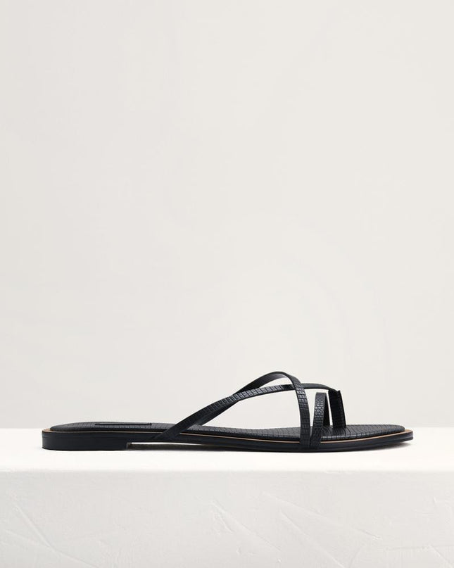 Lizard-Effect Sandals