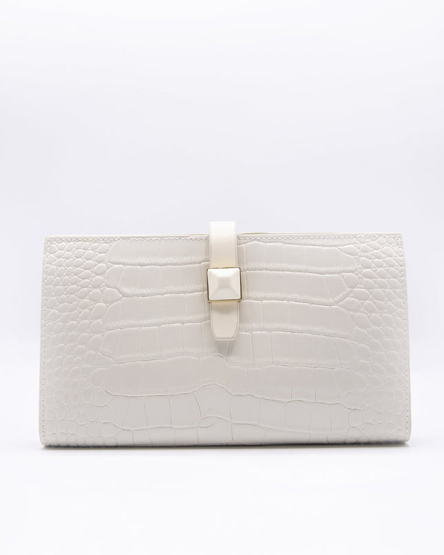 Croc-Effect Leather Travel Organizer