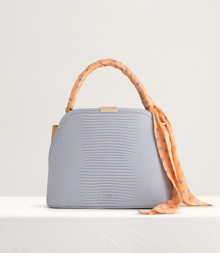 Twill-Trimmed Top Handle Bag
