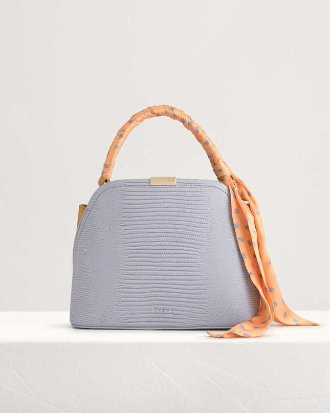 Twill-Trimmed Top Handle Bag