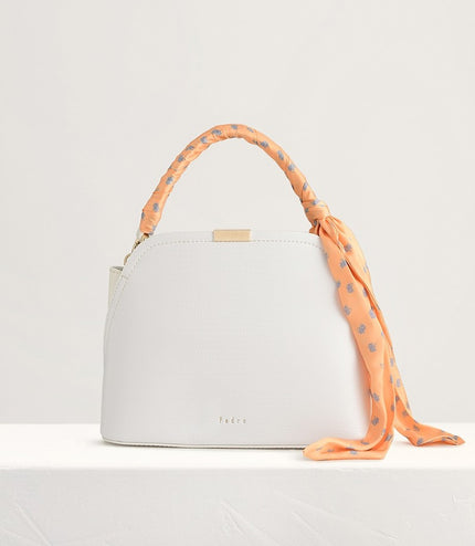 Twill-Trimmed Top Handle Bag
