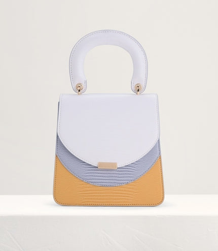 Mini Lizard-effect Top Handle Bag