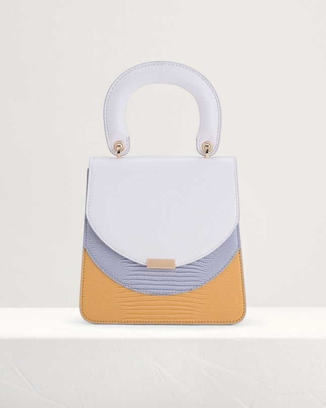 Mini Lizard-effect Top Handle Bag
