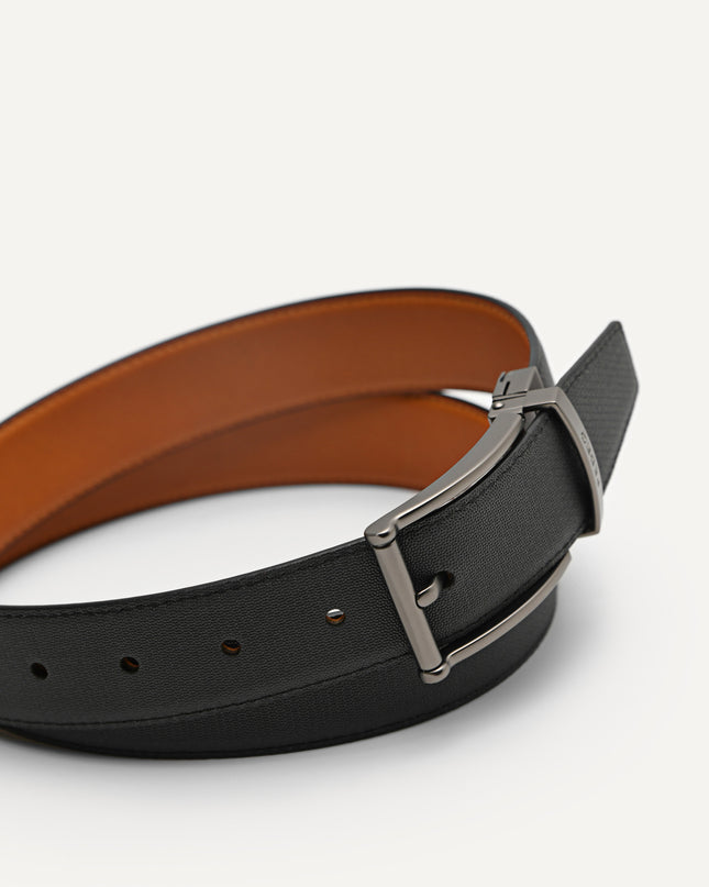 Leather Reversible Pin Belt
