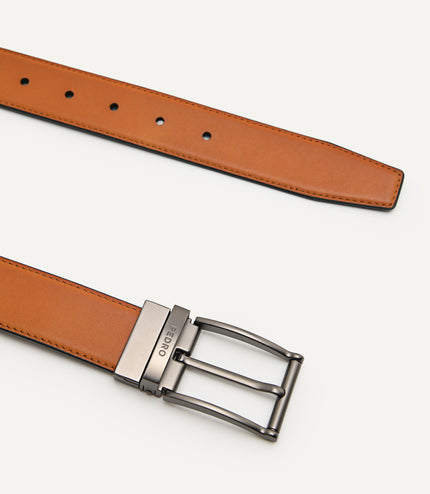 Leather Reversible Pin Belt
