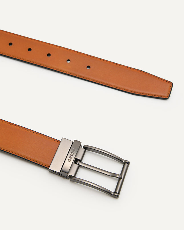 Leather Reversible Pin Belt