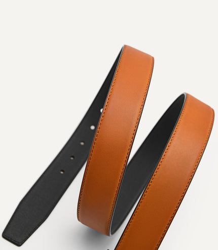 Leather Reversible Pin Belt