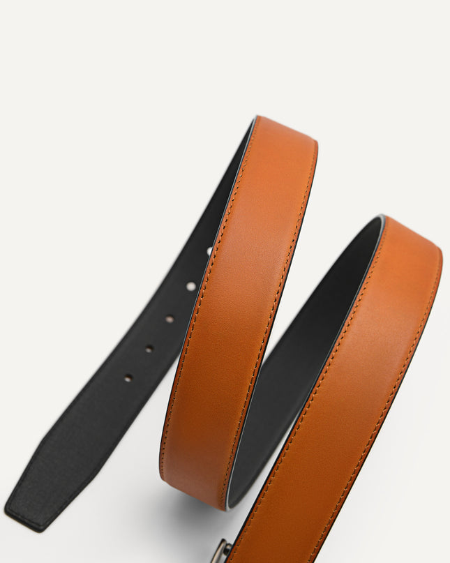 Leather Reversible Pin Belt