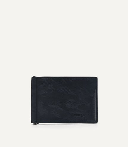 Leather Bi-Fold Card Holder with Money Clip