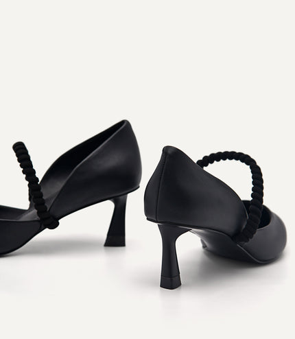 Leather Terrazo Heels