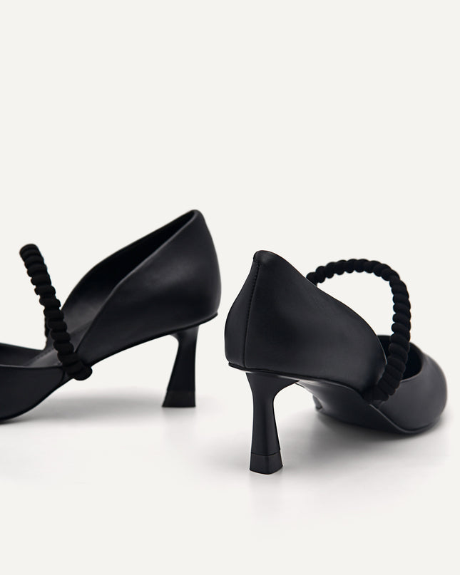 Leather Terrazo Heels