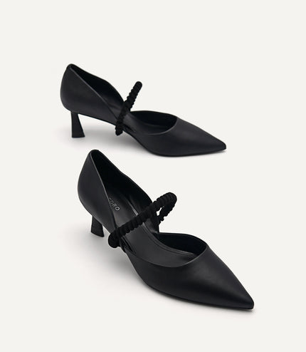 Leather Terrazo Heels