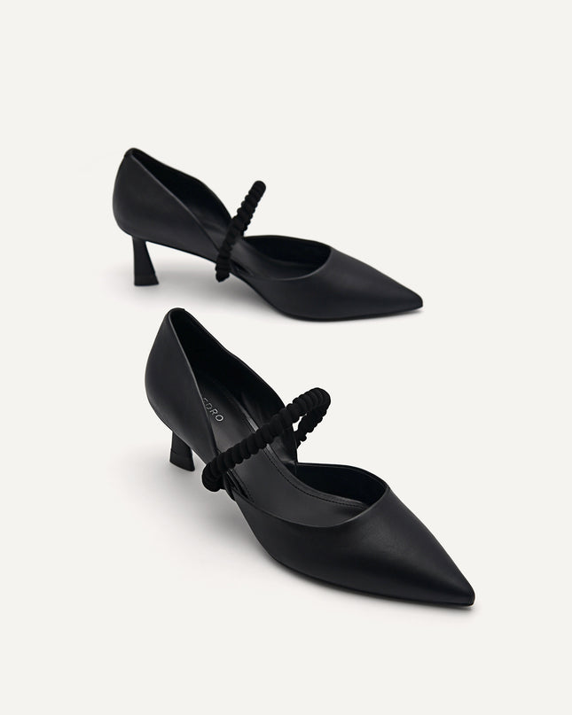 Leather Terrazo Heels