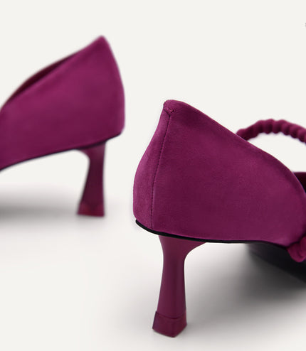 Leather Terrazo Heels