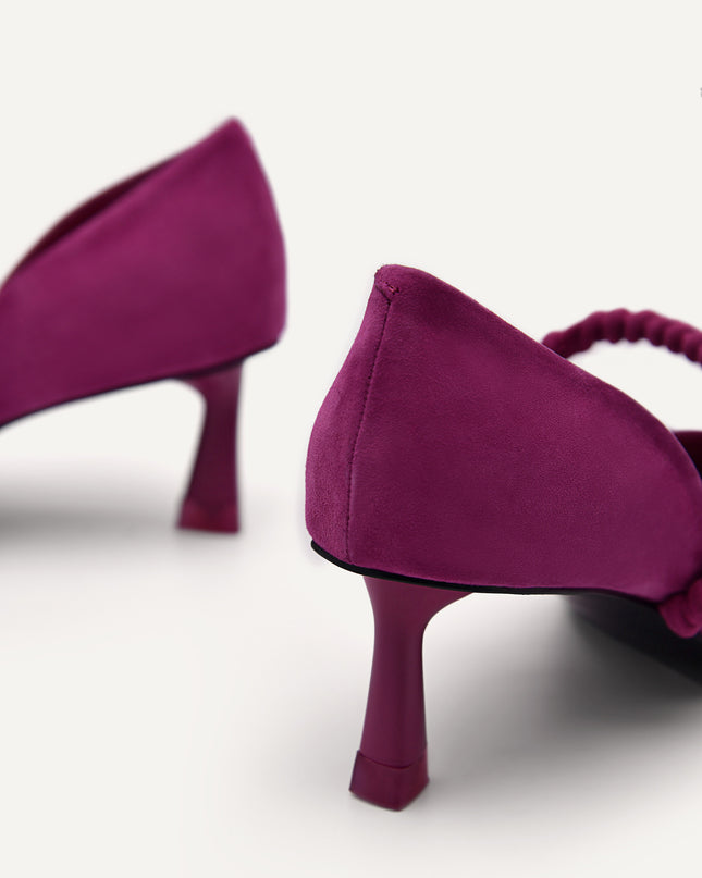 Leather Terrazo Heels