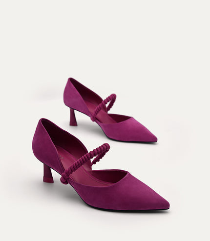 Leather Terrazo Heels