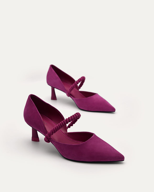 Leather Terrazo Heels