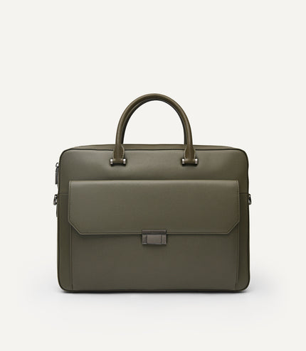 Henry Textured Leather Briefcase