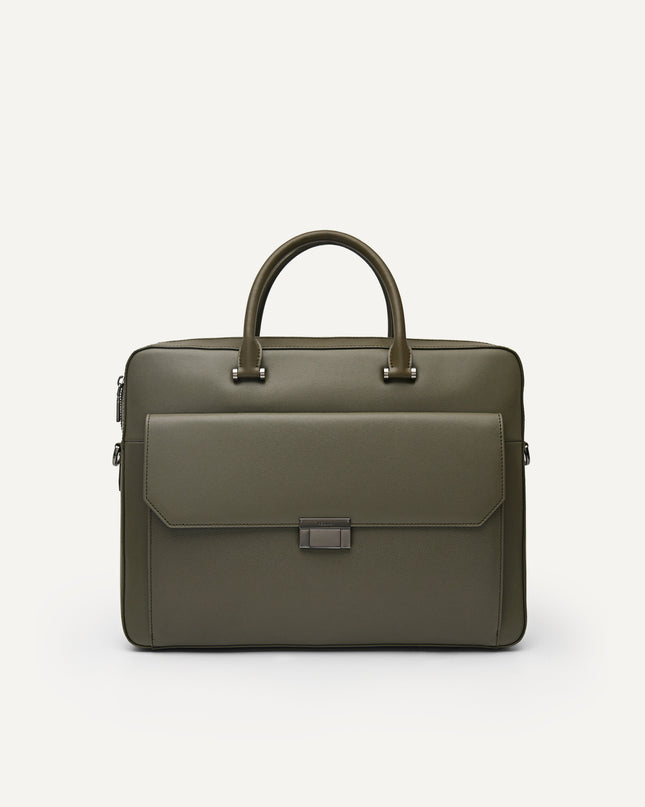 Henry Textured Leather Briefcase