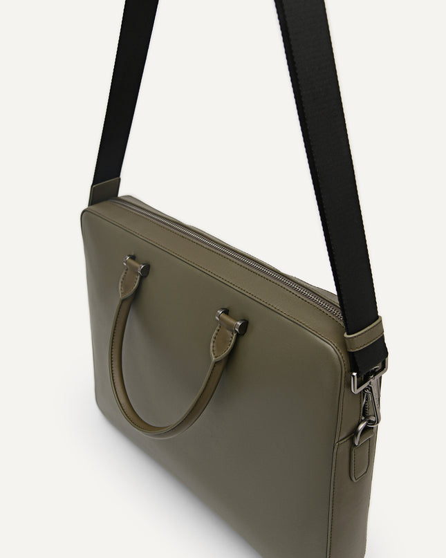 Henry Textured Leather Briefcase