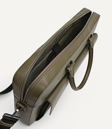 Henry Textured Leather Briefcase