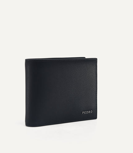 Leather Bi-Fold Wallet with Coin Pouch