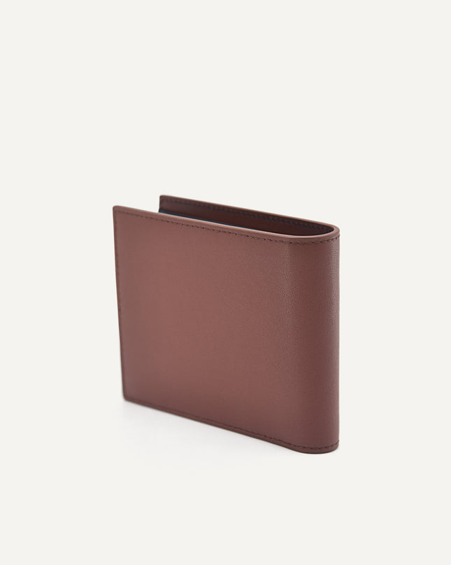 Leather Bi-Fold Wallet with Coin Pouch