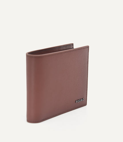 Leather Bi-Fold Wallet with Coin Pouch