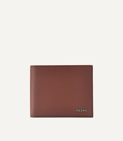 Leather Bi-Fold Wallet with Coin Pouch